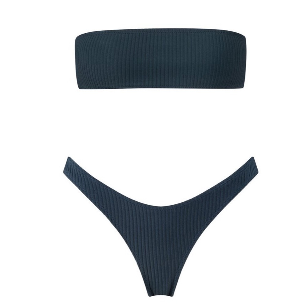 TRIANGL NEOPRENE BANDEAU BIKINI